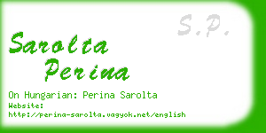 sarolta perina business card